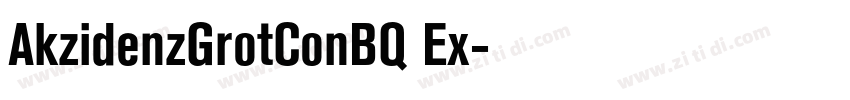 AkzidenzGrotConBQ Ex字体转换
